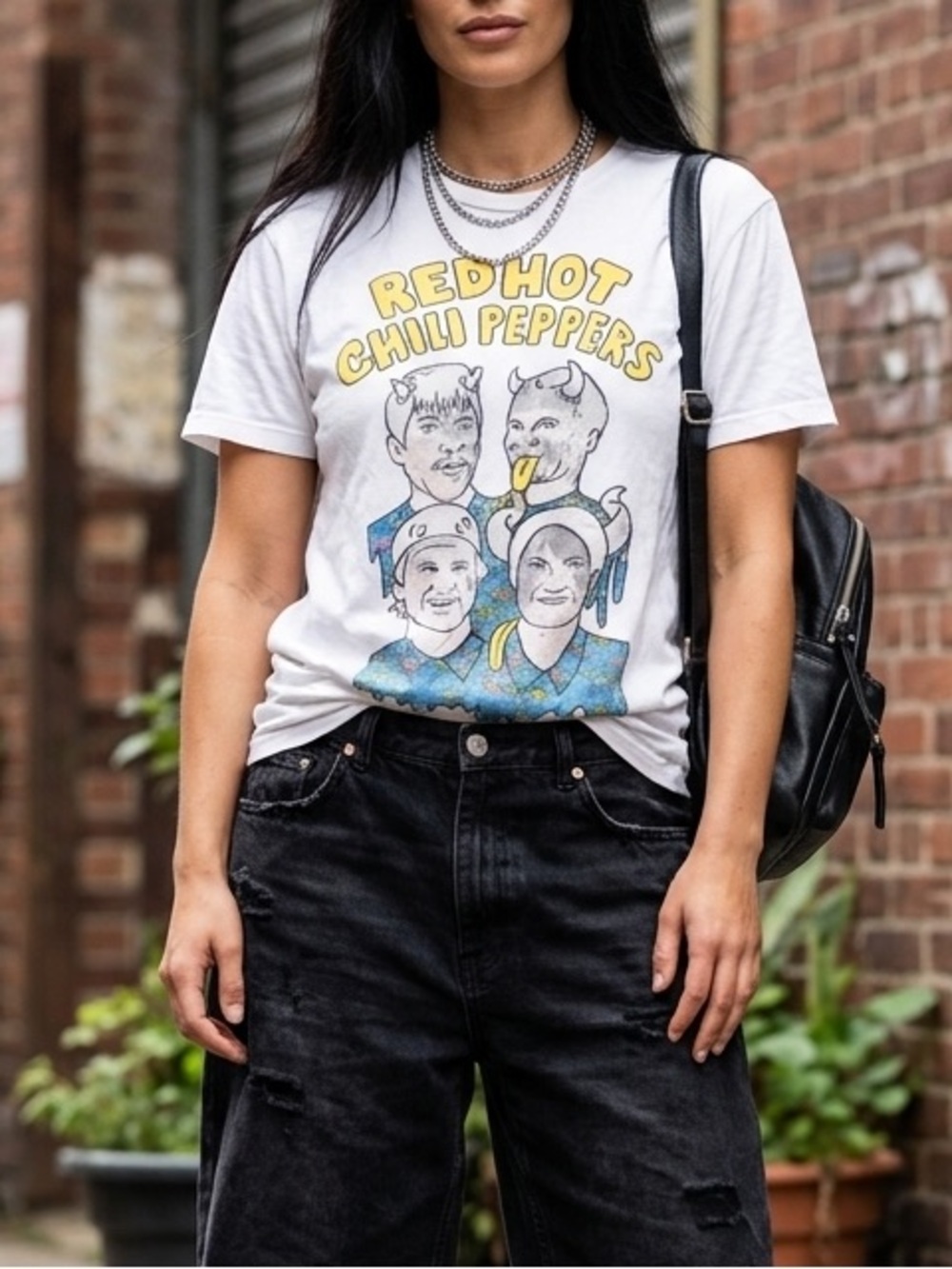 Red Hot Chili Peppers White Graphic Band Tee